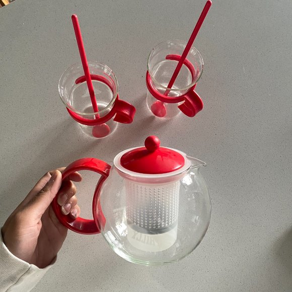 Bodum 70 Year Anniversary ASSAM Tea Set - Red - Picture 3 of 4
